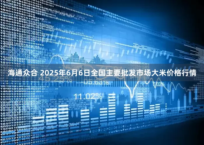 海通众合 2025年6月6日全国主要批发市场大米价格行情